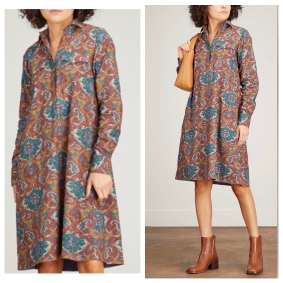 ANN MASHBURN Dresses & Skirts - Ann Mashburn Women's Western Volume Popover Dress in Rust Size
S